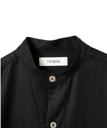 【TENON SHIRT】SUPER 120's BAND COLLAR SHIRT | BLACK