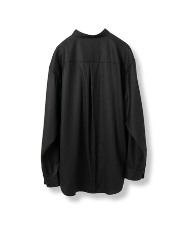 【TENON SHIRT】SUPER 120's BAND COLLAR SHIRT | BLACK