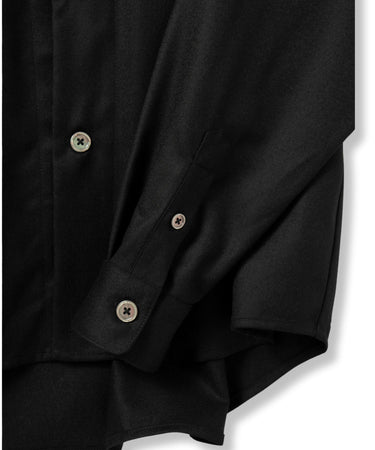 【TENON SHIRT】SUPER 120's BAND COLLAR SHIRT | BLACK