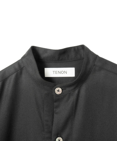 【TENON SHIRT】SUPER 120's BAND COLLAR SHIRT | CHARCOAL GRAY